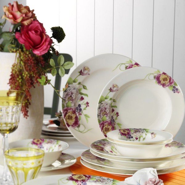 24 gabalu Kutahya Spring porcelāna trauku komplekts-image-4