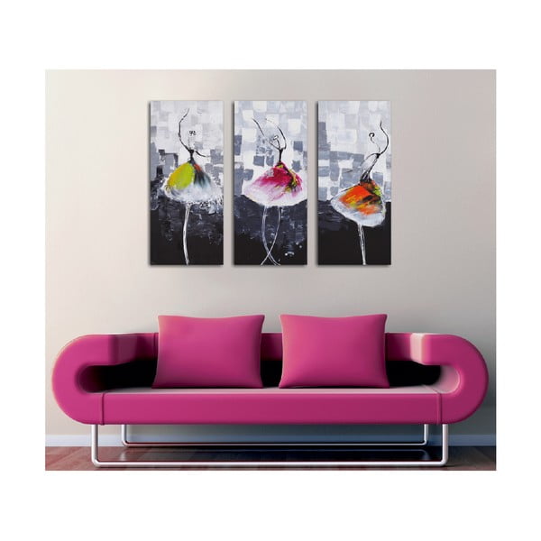 3-daļīga glezna uz audekla Dancers-image-2