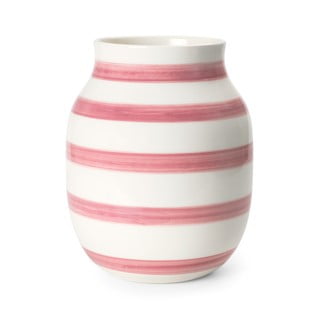 Balta un rozā keramikas vāze Kähler Design Omaggio, augstums 20 cm