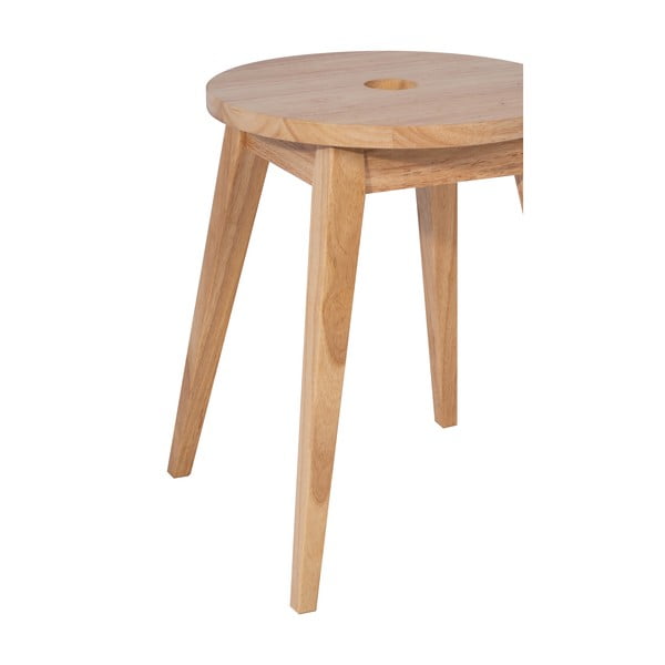 Gaiša dabīga toņa gumijkoka masīvkoka ķeblis Club – Bonami Essentials-image-3