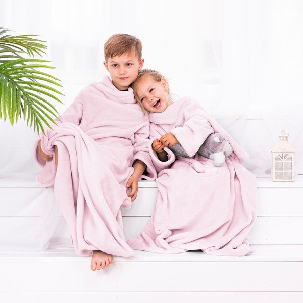 Rozā bērnu TV sega ar piedurknēm DecoKing Lazykids-image-3