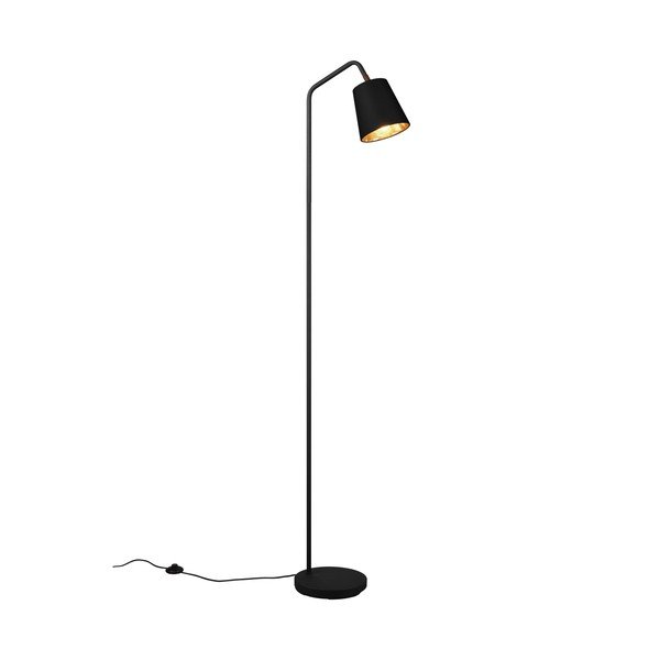 Melna stāvlampa ar auduma abažūru (augstums 148 cm) Buddy – Reality