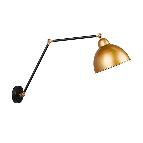 Metāla sienas lampa melnā un zelta krāsā Truck – Candellux Lighting