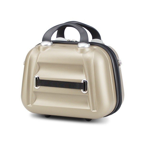Sieviešu rokas bagāžas ceļojumu koferis zelta krāsā My Valice SMART BAG LASSO Make Up & Hand Suitcase-image-3