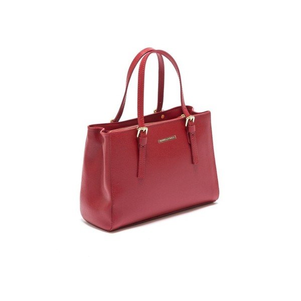 Rozā ādas rokassomiņa Isabella Rhea Classic Rosso-image-4