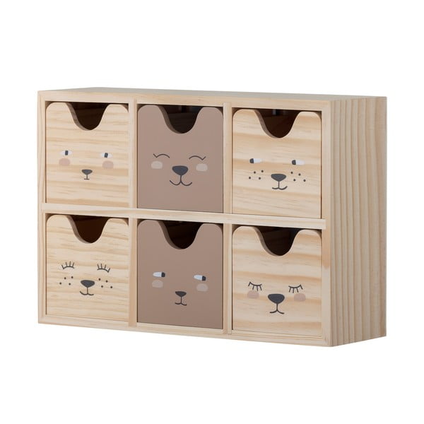 Dabīga toņa koka bērnu rotaļlietu organizators 27x8x18 cm Calle – Bloomingville Mini