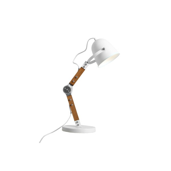 Galda lampa ar baltu abažūru Custom Form Hubert