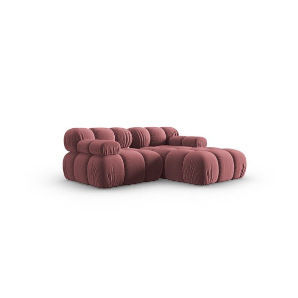 Rozā samta stūra dīvāns (ar labo stūri) Bellis – Micadoni Home-image-3