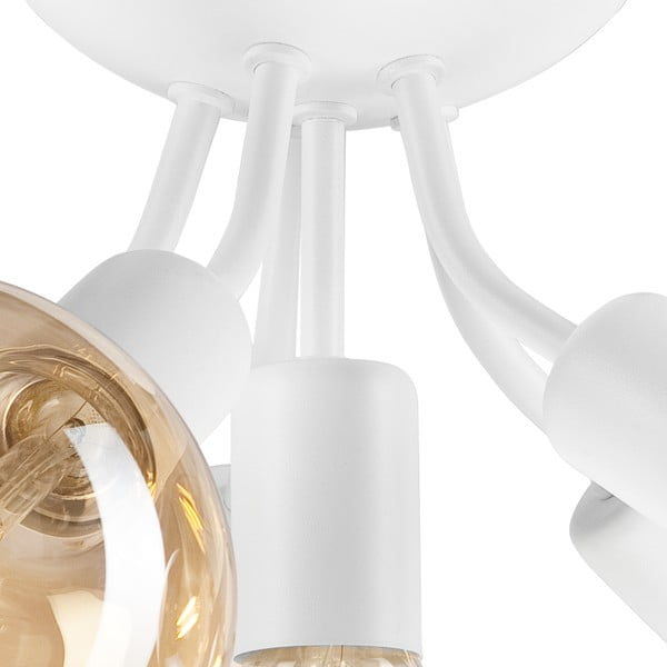 Balta griestu lampa bez abažūra Viggo – LAMKUR-image-4