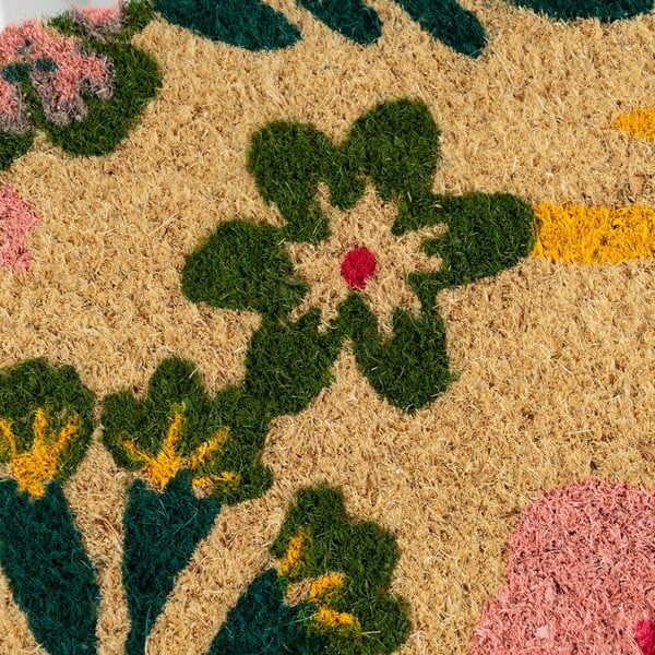 Kokosšķiedras kājslauķis 40x60 cm Flora – Casa Selección-image-1