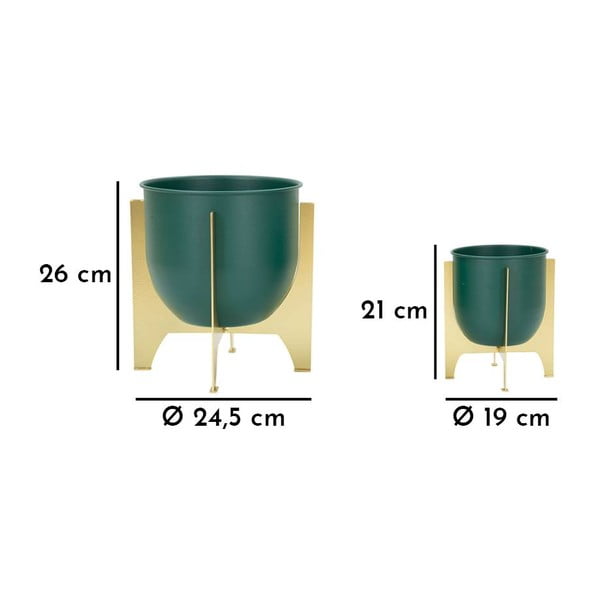 Metāla puķu poda apvalki (2 gab.) ø 24 cm Grent Shet – Mauro Ferretti-image-3