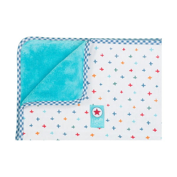 Zili balts bērnu gultiņas pārklājs Tiseco Home Studio, 100 x 150 cm-image-1