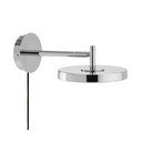 Spīdīgas sudraba krāsas LED sienas lampa ar saliekamu konstrukciju/ar regulējamu spilgtumu ar vadu ø 15 cm Asteria Wall Short – UMAGE
