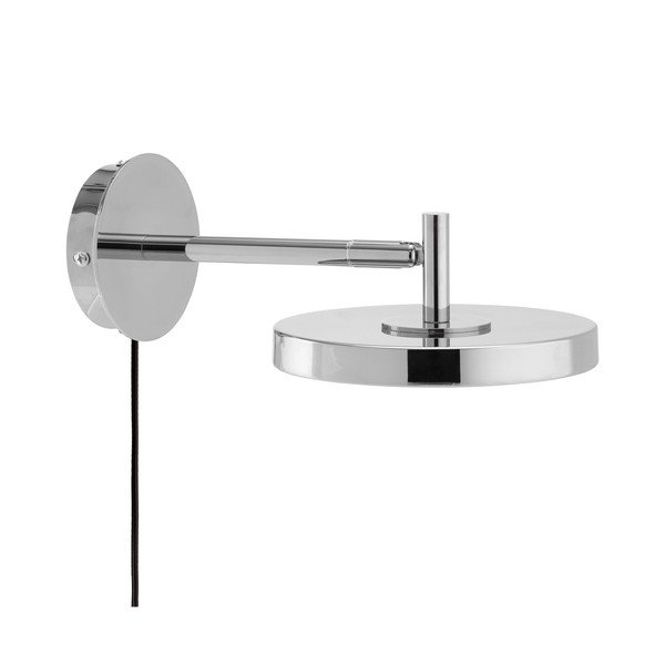 Spīdīgas sudraba krāsas LED sienas lampa ar saliekamu konstrukciju/ar regulējamu spilgtumu ar vadu ø 15 cm Asteria Wall Short – UMAGE