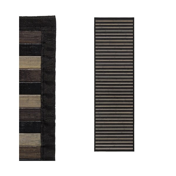 Pelēks bambusa celiņa paklājs 60x200 cm – Casa Selección-image-2