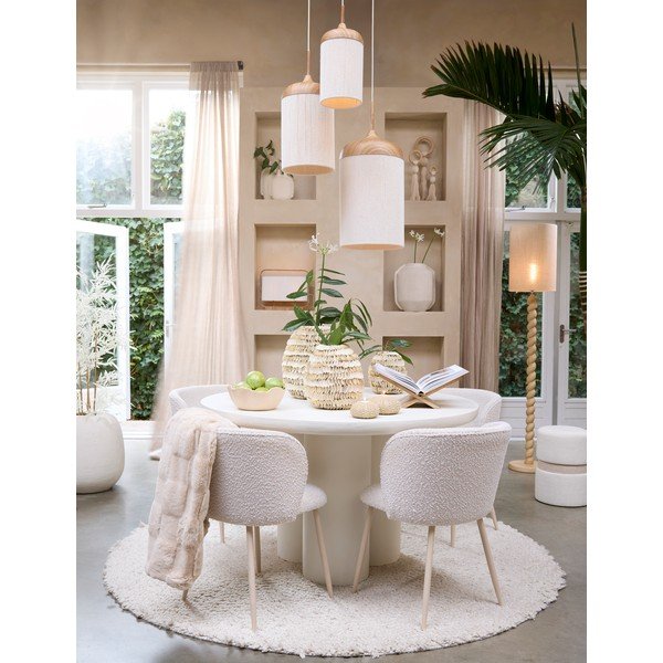 Krēmkrāsas polsterēts pusdienu krēsls Elyna – Light & Living-image-3