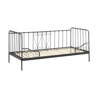 Melna bērnu gulta 90x200 cm Alice – Vipack