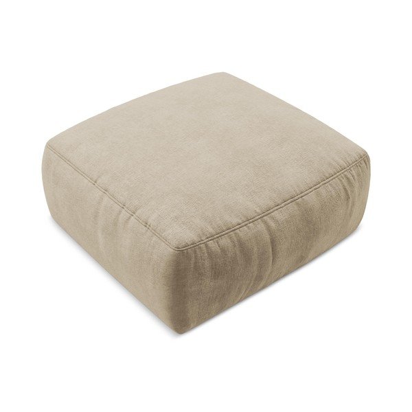 Gaiši brūns kāju soliņš no šenila auduma Kuki – Makamii-image-2