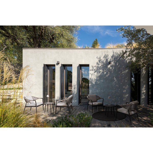 Haki/pelēkbrūns alumīnija dārza atpūtas komplekts 2 personām Millor – Bizzotto-image-1