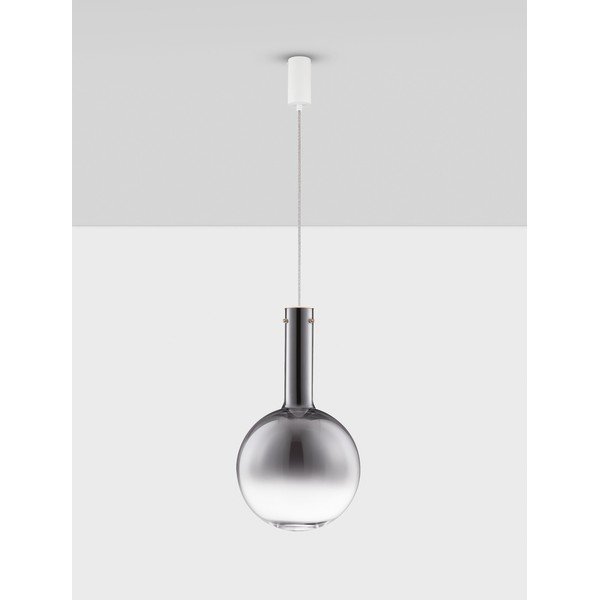 Pelēka stikla LED piekaramā lampa ar regulējamu spilgtumu ø 30 cm Nostos – Nova Luce-image-2