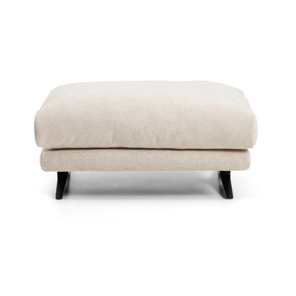 Bēšs kāju soliņš no šenila auduma Veliro – Kave Home-image-2