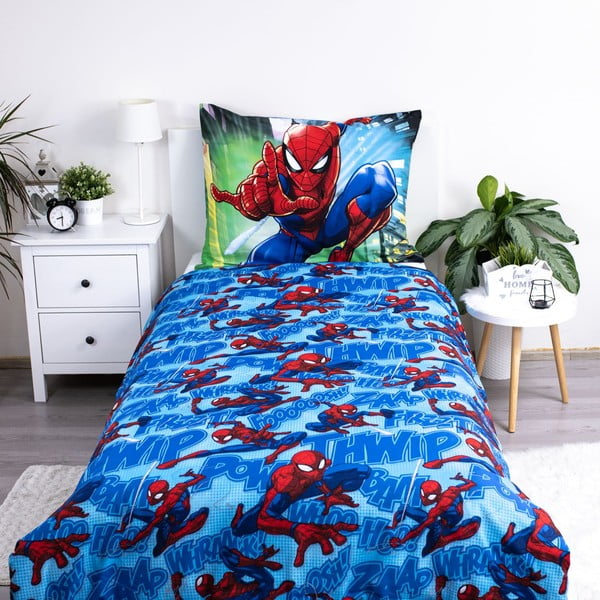 Vienguļamā kokvilnas bērnu gultas veļa 140x200 cm Spider-man – Jerry Fabrics-image-3