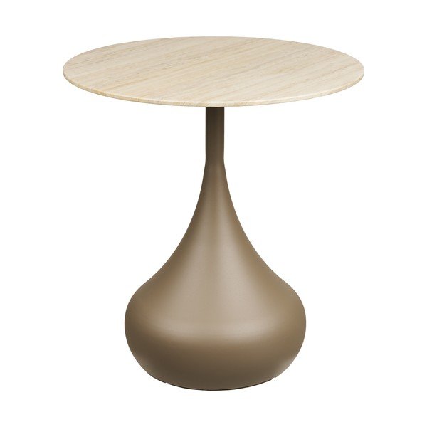 Apaļš sānu galdiņš ar stikla galda virsmu ø 50 cm Pienza – House Nordic