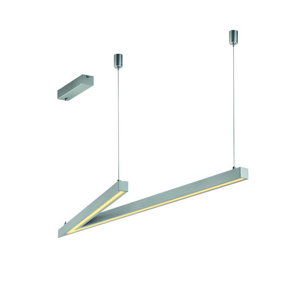 Pelēka LED piekaramā lampa ar balss vadību/ar mobilās lietotnes vadību un metāla abažūru Cicanto – CINQUE