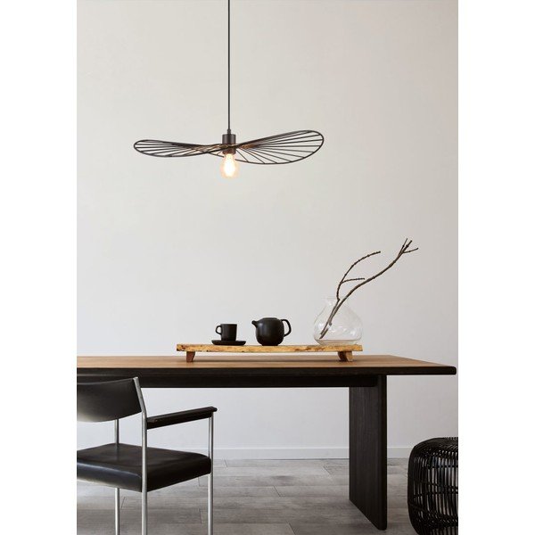 Matēti melna piekaramā lampa ø 60 cm Chapeau – Reality-image-2
