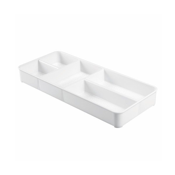 Balts kosmētikas organizators InterDesign Rain, garums 18 cm-image-1
