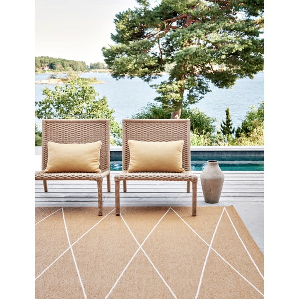 Okera dzeltens iekštelpu un āra celiņa paklājs 70x320 cm Max Ochre – Pappelina-image-3