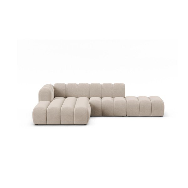 Bēšs stūra dīvāns (ar kreiso stūri) Lupine – Micadoni Home
