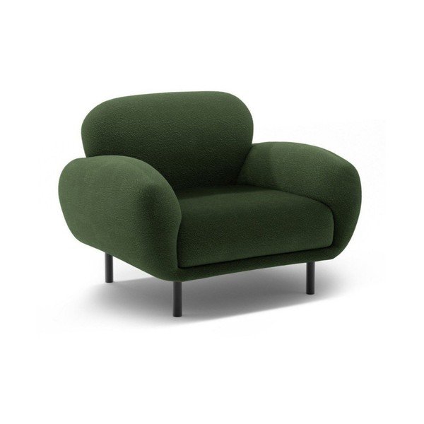 Zaļš atpūtas krēsls no buklē auduma Poppy – Micadoni 