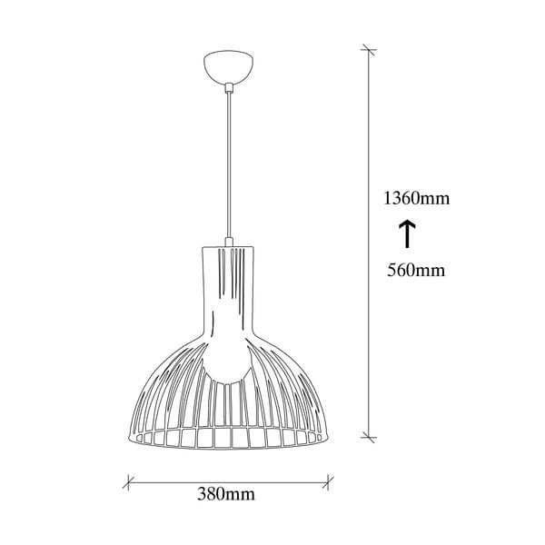 Melna piekaramā lampa ar metāla abažūru ø 38 cm Fellini – Opviq lights-image-4