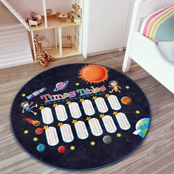 Melns bērnu paklājs ø 80 cm Comfort – Mila Home-image-3