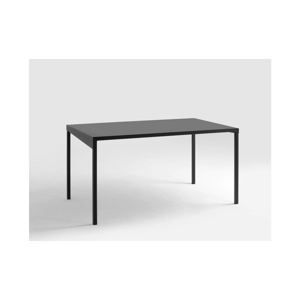 Melns metāla ēdamgalds CustomForm Obroos, 140 x 80 cm-image-4
