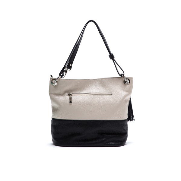 Ādas rokassoma Anna Luchini 1104 Beige Nero-image-1