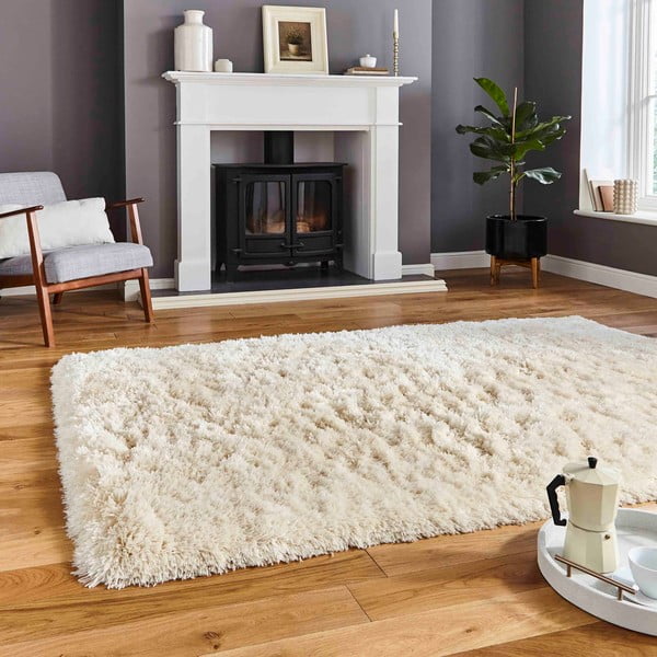 Krēmkrāsas ar rokām darināts paklājs 60x120 cm Polar – Think Rugs-image-1