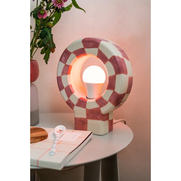 Rozā galda lampa (augstums 23,5 cm) Vialini – Bloomingville-image-4