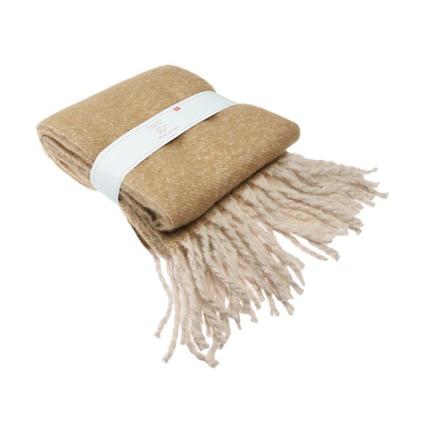 Dzeltens/brūns pleds 127x185 cm – Rex London-image-3