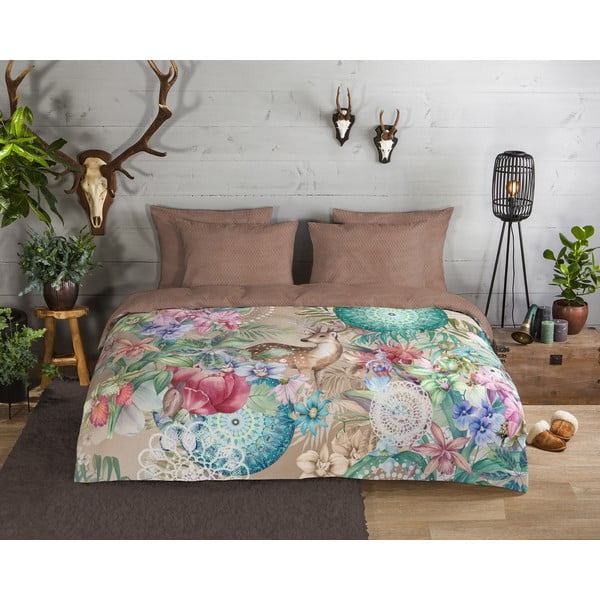 Brūna flaneļa gultas veļa vienvietīgai gultai 140x200 cm – HIP-image-1