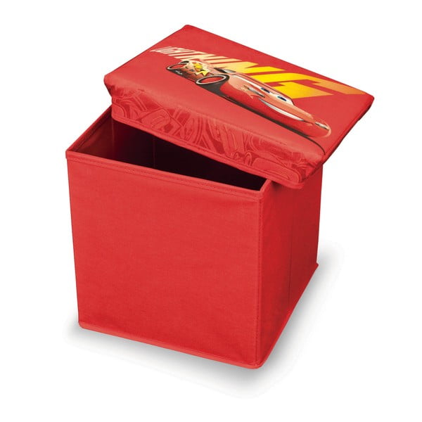 Sarkana rotaļlietu uzglabāšanas kaste Domopak Cars, garums 30 cm