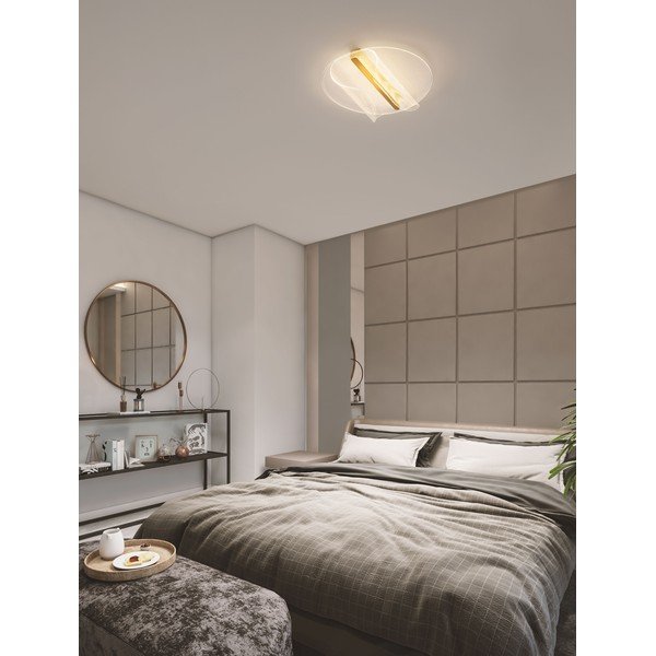 Zelta krāsas alumīnija LED griestu lampa ar regulējamu spilgtumu 55x45 cm Valentin – Nova Luce-image-2