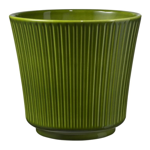 Zaļš keramikas pods Lielie podi Spīdums, ø 20 cm