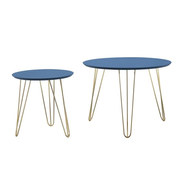 2 galdu komplekts ar zilu virsmu Leitmotiv Sparks