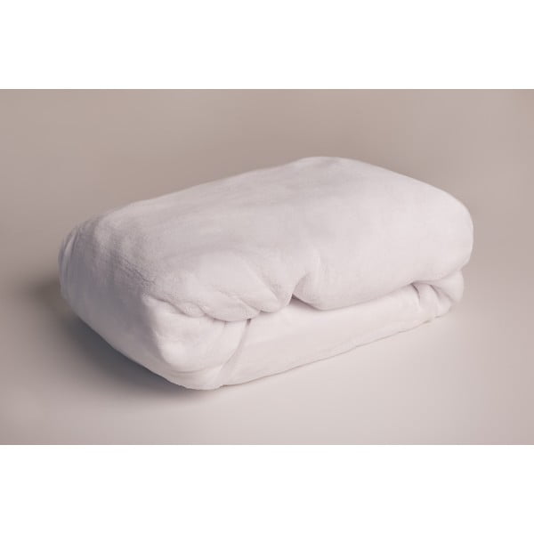 Balts mikroplīša palags ar gumiju 90x200 cm – Jerry Fabrics