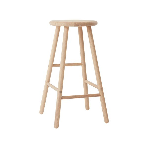 Gaiša dabīga toņa ozola masīvkoka bāra taburete (sēdekļa augstums 65 cm) Moto – OYOY Living Design