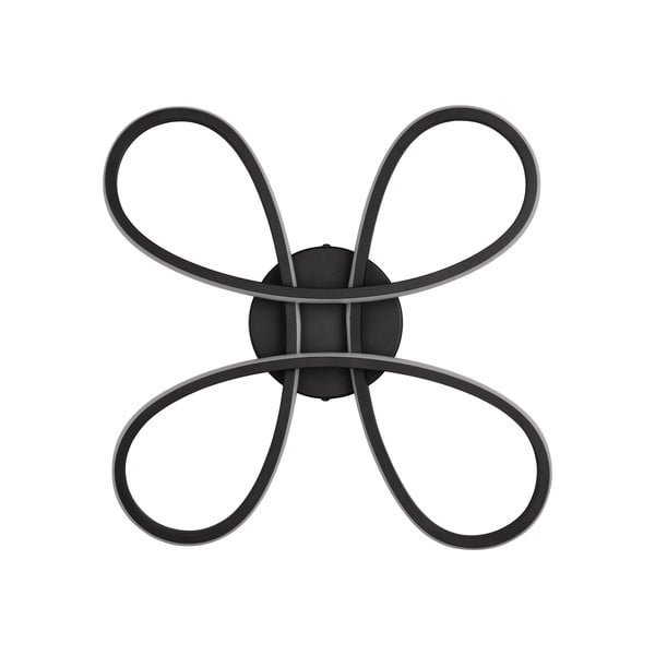 Melna LED griestu lampa 40x40 cm Fly – Trio-image-4