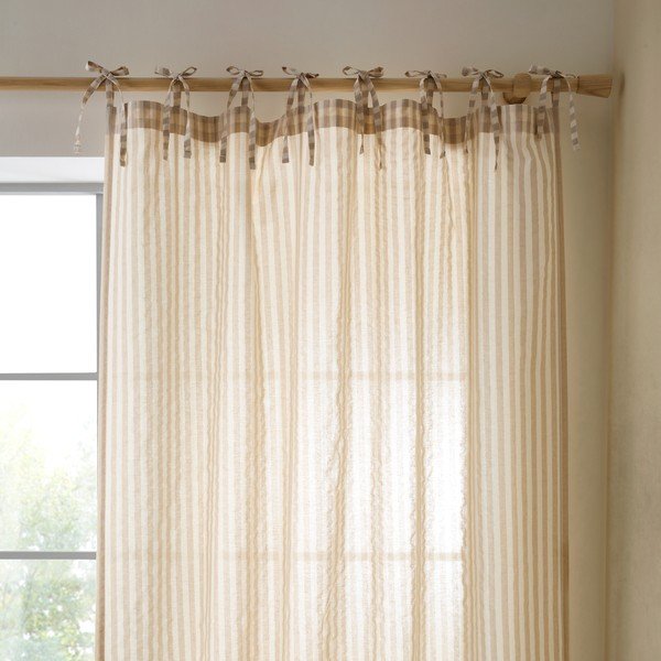 Bēšs aizkars 140x229 cm Zanzibar Woven Stripe – Pineapple Elephant