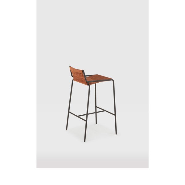 Terakotas oranžs metāla bāra krēsls (sēdekļa augstums 65 cm) Emily – Marckeric-image-1